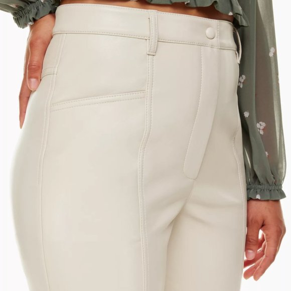 Aritzia Rebel Vegan Leather Pants - Size 8 - Picture 2 of 4